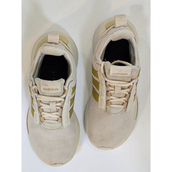 Adidas Racer TR21 Beige Youth Sneakers Size 2Y - Picture 5 of 8